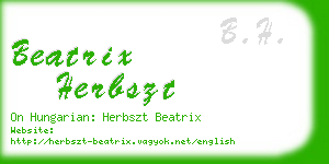 beatrix herbszt business card